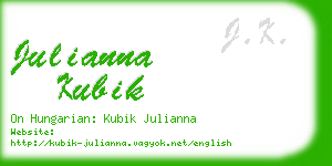 julianna kubik business card